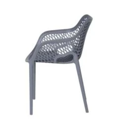 Garden Impressions Air XL Kunststof Tuinstoel Donker Grijs - 2 Stuks -VIDAXL Winkel 1000003926 0104