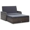 VidaXL 2-delige Loungeset Met Kussens Poly Rattan Grijs -VIDAXL Winkel 1000005471
