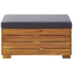 VidaXL Voetensteun 1 St Met Kussen Sectioneel Massief Acaciahout -VIDAXL Winkel 1000005890 0102