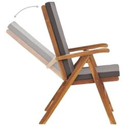 VIDAXL Tuinstoelen 2 St Verstelbaar Met Kussens Massief Teakhout Grijs 7 VIDAXL Tuinstoelen 2 St Verstelbaar Met Kussens Massief Teakhout Grijs -VIDAXL Winkel 1000006224 0103