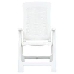 VidaXL Tuinstoelen 2 St Verstelbaar Kunststof Wit -VIDAXL Winkel 1000006296 0102
