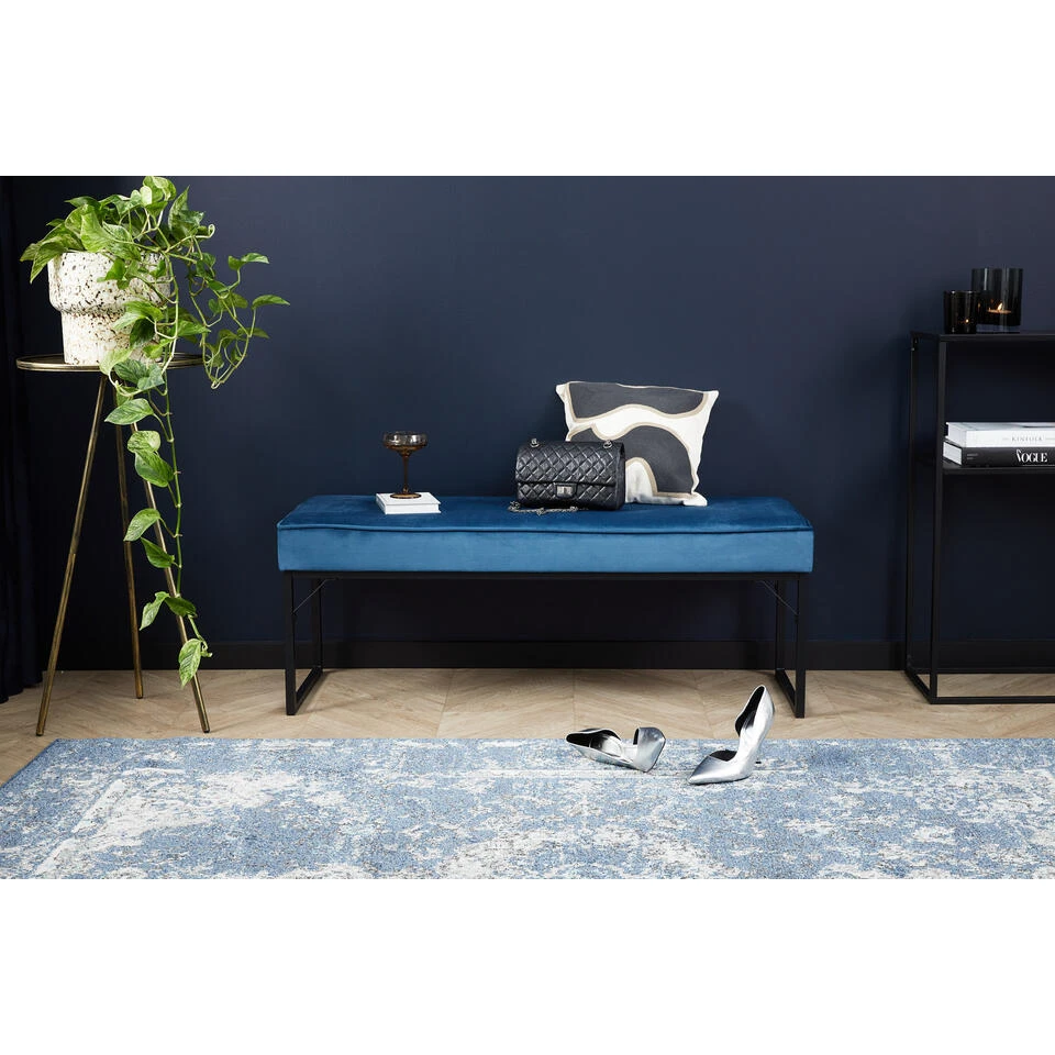 Lifa Living Londen Halbank - Blauw - 120 X 40 X 45 Cm 2 Lifa Living Londen Halbank - Blauw - 120 X 40 X 45 Cm - Afbeelding 2