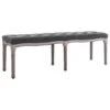 VidaXL Bankje 150x40x48 Cm Linnen Massief Hout Donkergrijs -VIDAXL Winkel 1000008897