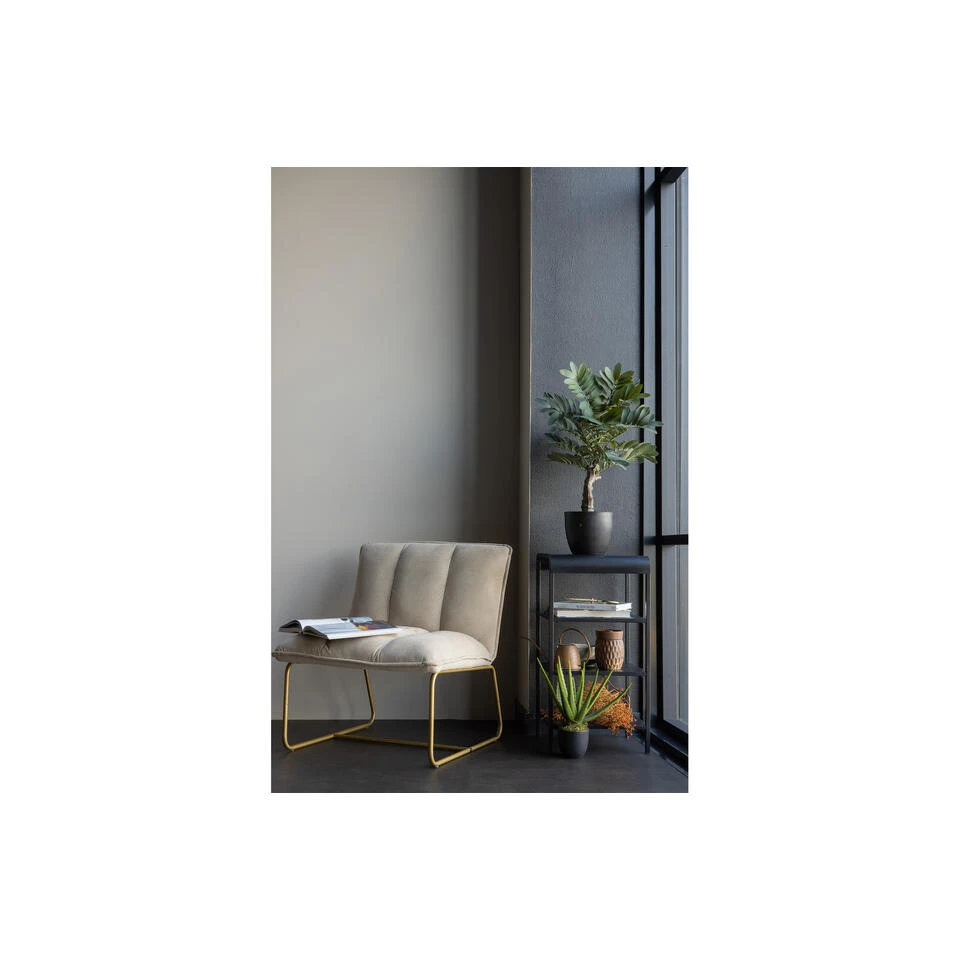 WOOOD Fie Fauteuil - Ribstof - Zand - 77x64x71 3 WOOOD Fie Fauteuil - Ribstof - Zand - 77x64x71 - Afbeelding 3