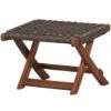 WOOOD Tuinvoetenbank Ruit Lois - Hout - Donkerbruin - 34x45x44 -VIDAXL Winkel 1000013724