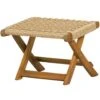 WOOOD Tuinvoetenbank Ruit Lois - Hout - Naturel - 34x45x44 -VIDAXL Winkel 1000013725