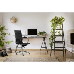 Lifa Living Zwart Leren Bureaustoel -VIDAXL Winkel 1000022629 0101