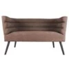Leitmotiv Bank Explicit - Suede Look Chocolade Bruin - 128x71x74cm -VIDAXL Winkel 1000022685