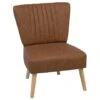 Beliani Fauteuil VAASA - Bruin Kunstleer -VIDAXL Winkel 1000027734