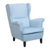 Beliani Oorfauteuil ABSON - Blauw Polyester -VIDAXL Winkel 1000027783