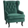 Beliani Oorfauteuil ALTA - Groen Fluweel -VIDAXL Winkel 1000027814