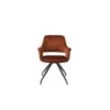 Livingfurn - Eetkamerstoel Capp Rust Velvet - Stof - 61x61x83,5 -VIDAXL Winkel 1000031581