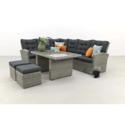 VDG - Lounge/diningset San Marino - Paloma Grijs -VIDAXL Winkel 1000031639 0102