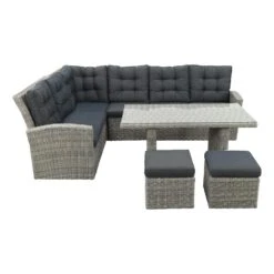 VDG - Lounge/diningset San Marino - Paloma Grijs -VIDAXL Winkel 1000031639 0103