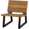 WOOOD Banco Tuinstoel - Hout/Metaal - Nature - 78x68x82 -VIDAXL Winkel 1000033982