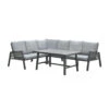 Garden Impressions Brendon Lounge Dining Set 4-delig L - Licht Grijs -VIDAXL Winkel 1000035542