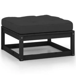 VidaXL 2-delige Loungeset Met Kussens Massief Grenenhout Zwart 7 VidaXL 2-delige Loungeset Met Kussens Massief Grenenhout Zwart -VIDAXL Winkel 1000035720 0103