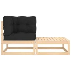 VidaXL 2-delige Loungeset Met Kussens Massief Grenenhout -VIDAXL Winkel 1000035726 0101