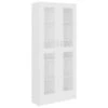 VidaXL Vitrinekast 82,5x30,5x185,5 Cm Spaanplaat Wit -VIDAXL Winkel 1000038853