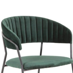 Giga Meubel Eetkamerstoel Groen Velvet - Metaal - 57x52x75cm - Turin -VIDAXL Winkel 1000040365 0103