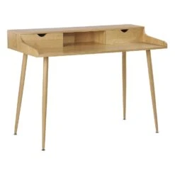 Beliani Bureau LENORA - Lichte Houtkleur Mdf