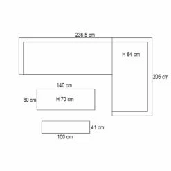 Garden Impressions Ashton Lounge Dining Set Rechts -natural Rotan -VIDAXL Winkel 1000042162 0103