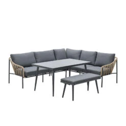 Garden Impressions Ashton Lounge Dining Set Rechts -natural Rotan