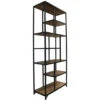 Industriële Boekenkast Sparrow Hout 80 X 188 - 35x80x188 Cm - Mangohout - Bruin -VIDAXL Winkel 1000042297