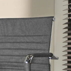 Industriële Bureaustoel Matt Grijs Stof Hoog - 50x55x112 Cm - Stof - Grijs -VIDAXL Winkel 1000042421 0103