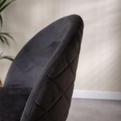 Eetkamerstoel Evie Velvet Grijs - Stof - Grijs -VIDAXL Winkel 1000042443 0103