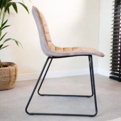 Eetkamerstoel Vienna Velvet Roze - Stof - Roze -VIDAXL Winkel 1000042452 0101