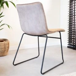 Eetkamerstoel Vienna Velvet Roze - Stof - Roze -VIDAXL Winkel 1000042452 0102