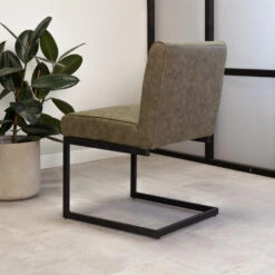 Industriële Eetkamerstoel Nathan Groen - Stof - Groen -VIDAXL Winkel 1000042514 0101