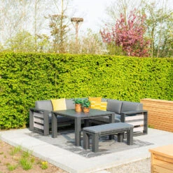 Garden Impressions Nika Sportbank 115,5 X 43 Cm - Donker Grijs -VIDAXL Winkel 1000042590 0102