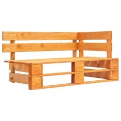VidaXL Tuinbank Met Rode Kussens Pallet Grenenhout -VIDAXL Winkel 1000048435 0102