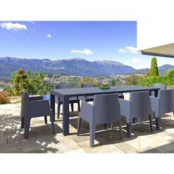 VDG Siesta Box Stapelbare Stoel - Donkergrijs -VIDAXL Winkel 1000048805 0102