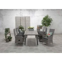 Garden Impressions Penedo Tuintafel Donker Grijs - Grijs 230x100 Cm -VIDAXL Winkel 1000052363 0102