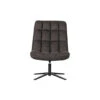 WOOOD Dirkje Draaifauteuil - Leerlook - Zwart - 101x70x85 -VIDAXL Winkel 1000052486
