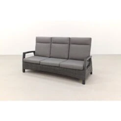 VDG Darwin Wicker Verstelbare 3-zits Loungebank - Antraciet -VIDAXL Winkel 1000052979 0102