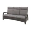 VDG Darwin Wicker Verstelbare 3-zits Loungebank - Antraciet -VIDAXL Winkel 1000052979