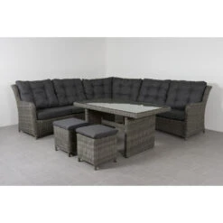 Suns Lounge Dining Set Richmond - Ash Grey -VIDAXL Winkel 1000052992 0102