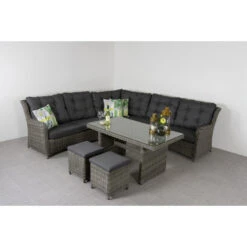 Suns Lounge Dining Set Richmond - Ash Grey -VIDAXL Winkel 1000052992 0103
