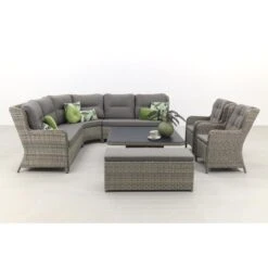 VDG Sandigo Lounge Dining Set Met Bijzetbank + 2x Dining Tuinstoel -VIDAXL Winkel 1000053022 0101