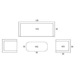 Garden Impressions Franklin Rotan Loungeset - Carbon Black -VIDAXL Winkel 1000053067 0101