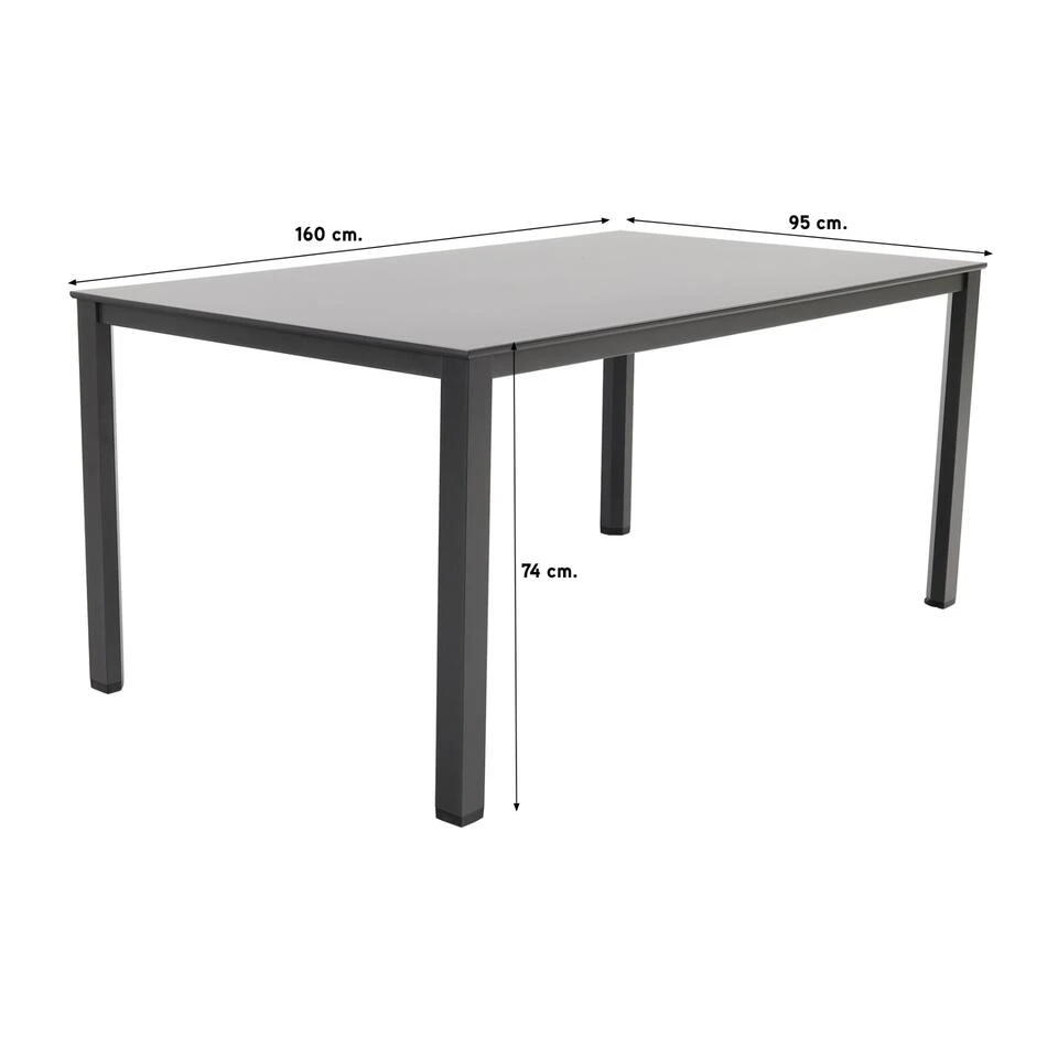 Kettler Loft Tafel 160 X 95 Cm 2 Kettler Loft Tafel 160 X 95 Cm - Afbeelding 2