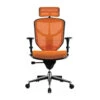 COMFORT Bureaustoel Enjoy Classic (met Hoofdsteun) - Oranje -VIDAXL Winkel 1000053604