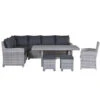 Garden Impressions Alaska Lounge Dining Set 6-delig Links - Grijs -VIDAXL Winkel 1000054041