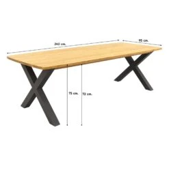 VDG Sefa Tuintafel 240x95 Cm. - Teak -VIDAXL Winkel 1000054252 0101