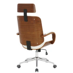 Clp Bureaustoel Dayton Walnoot Frame Wit -VIDAXL Winkel 1000054315 0103