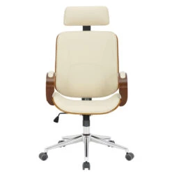 Clp Bureaustoel Dayton Walnoot Frame Crème -VIDAXL Winkel 1000054318 0101